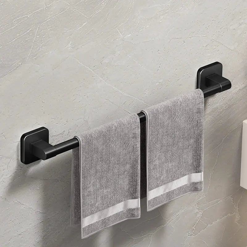 NovaLine Self Adhesive Bathroom Towel Rack No Drill Installation Aluminum Alloy Towel Holder White Or Black