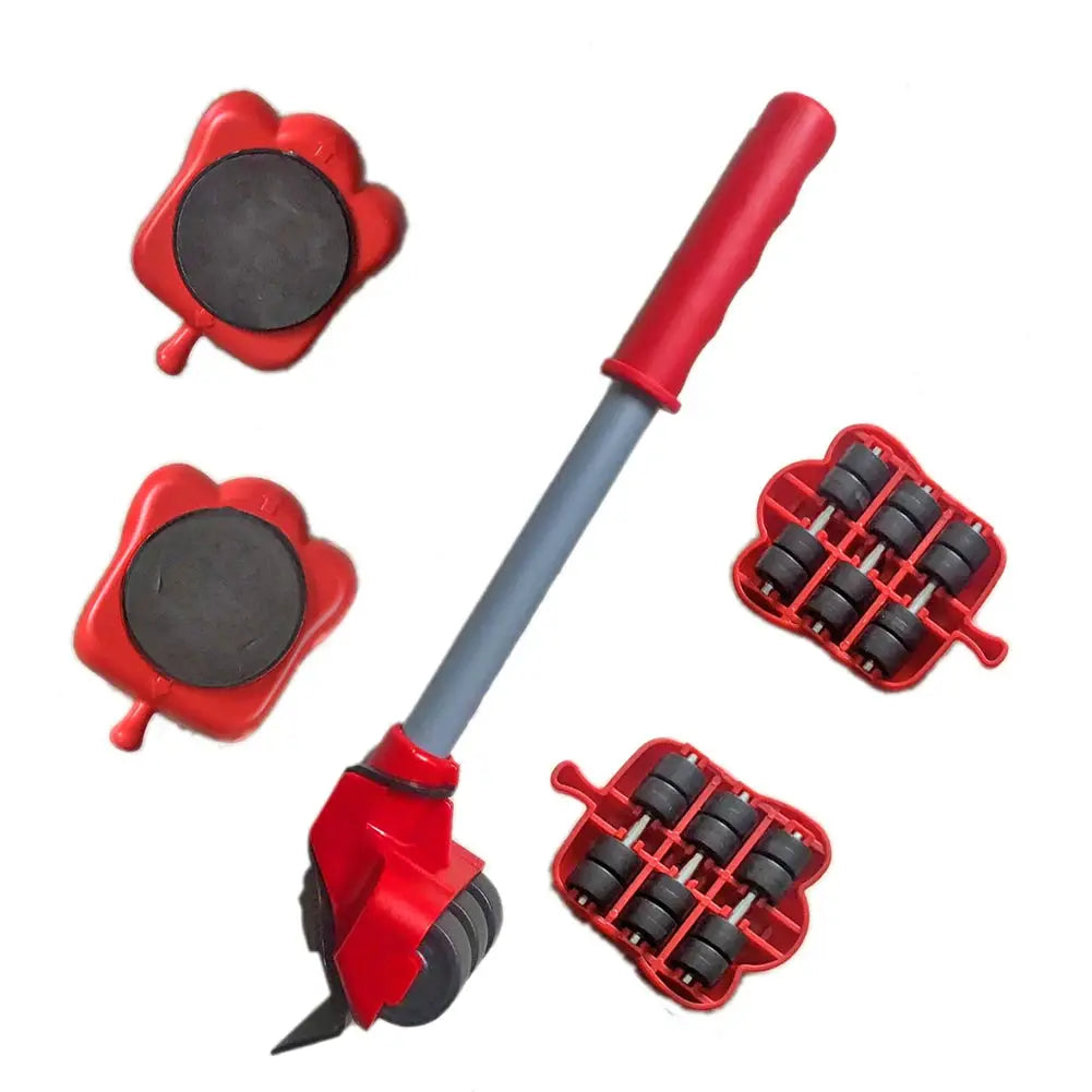 Heavy Duty Furniture Mover With Wheels Ergonomic Handle Lifter And Slides Kit For Carrying And Moving