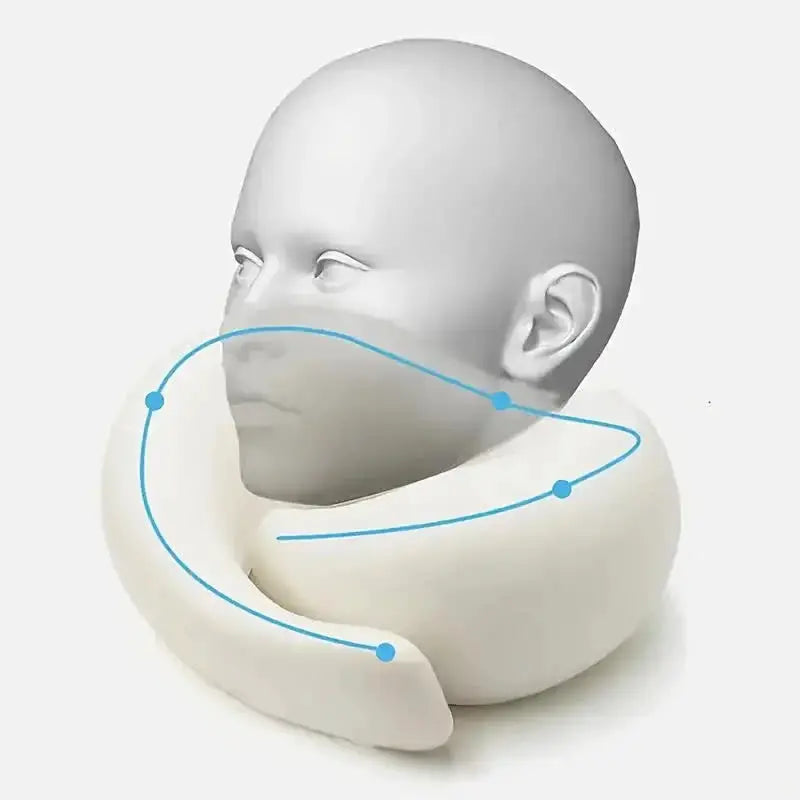 Travel Neck Pillow Memory Foam U Shaped Snail Style Portable Adjustable Soft Sleep Pillow For Travel