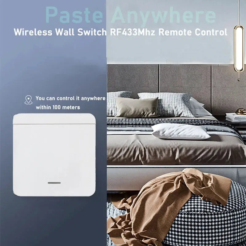 Wireless RF 433MHz Light Wall Switch Relay Receiver For LED Lamps 1 2 3 Gang Panel Remote Control 10A 110V 220V