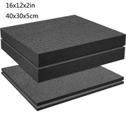 4-pack Simples Market pick-apart foam inserts, dark gray grid sheets for board game box storage (16x12x2in)