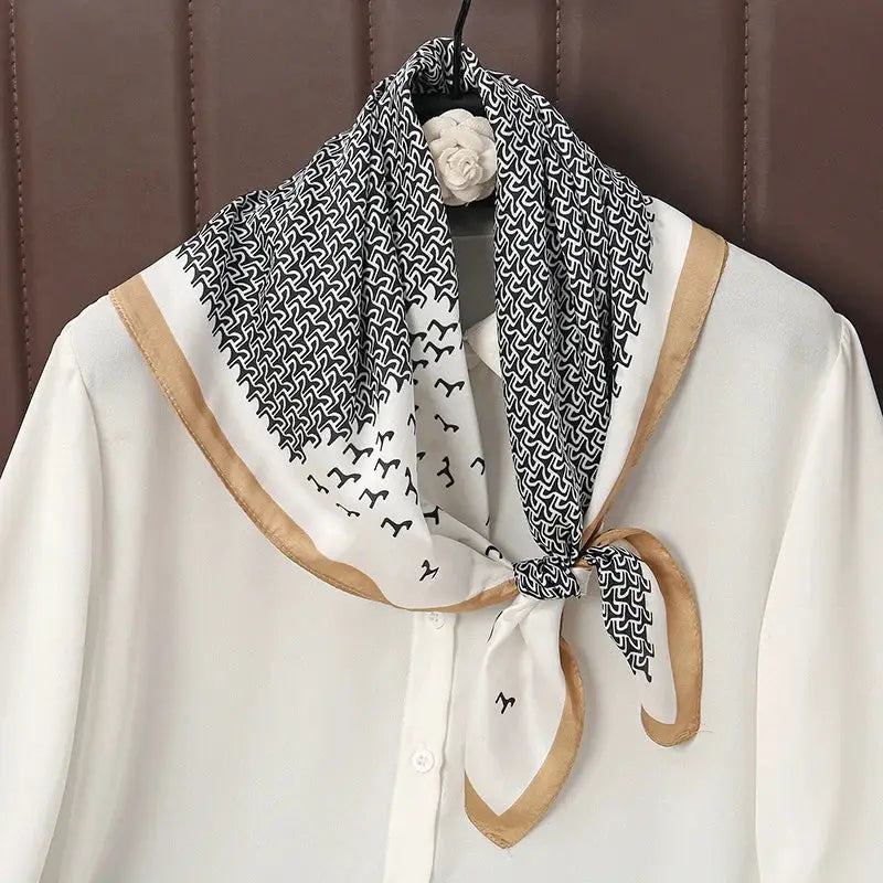 Luxe Silk Satin Square Scarf Silk Feel Finish Versatile Fashion Wrap For Shawl Hijab Neckerchief Hair Ribbon Headband