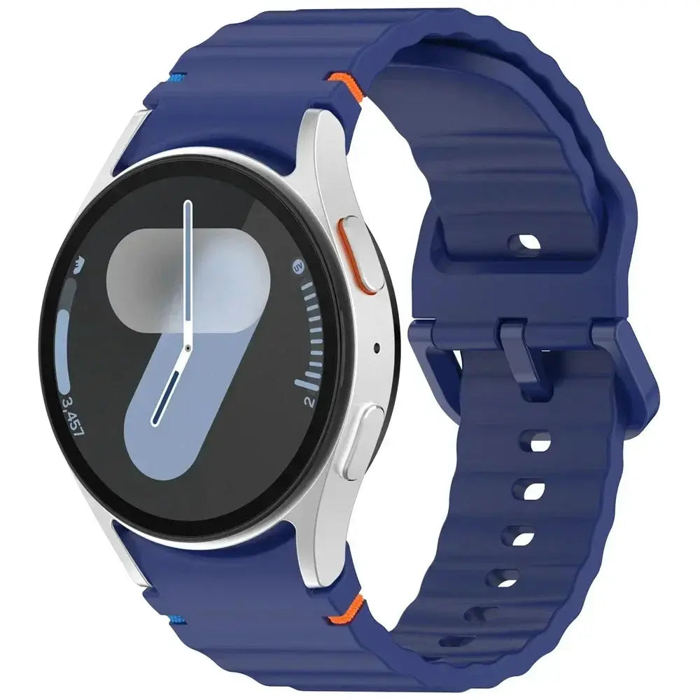 Original silicone sport strap for Samsung Galaxy Watch 7/FE/6/5 Pro/4 Classic blue