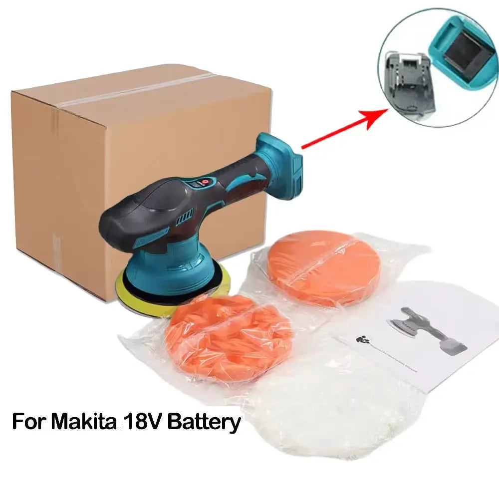 8 Gear Adjustable Cordless Car Polisher 18V Battery Compatible For Waxing Sanding Sealing Glazing MT Dewalt Milwaukee