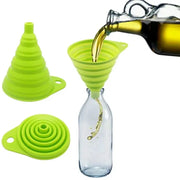 Mini Foldable Silicone Funnel Collapsible Portable Fuel Hopper Oil Beer Kitchen Accessories