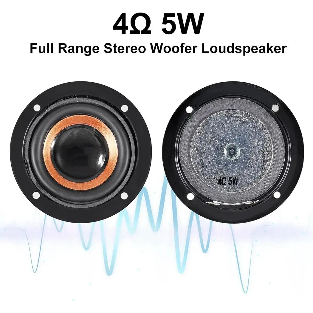 2x Simples Market 63mm 4Ω 5W round bass loudspeakers for DIY mini portable Bluetooth speakers