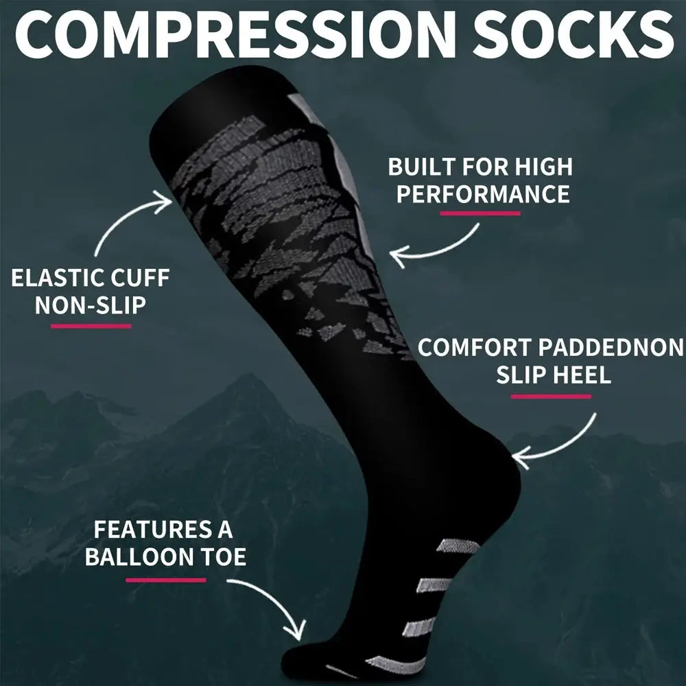 Unisex Compression Socks For Women And Men Calf Support For Running Travel Nursing Pregnancy Circulation Athletic
