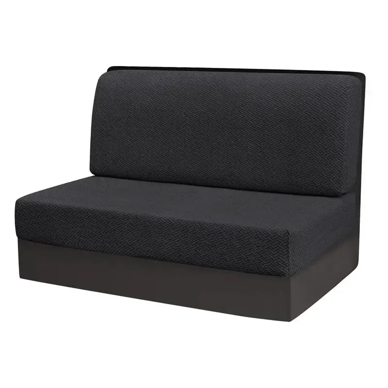 2-pc polar fleece RV dinette cushion covers for booth seats, charcoal gray by Simples Market