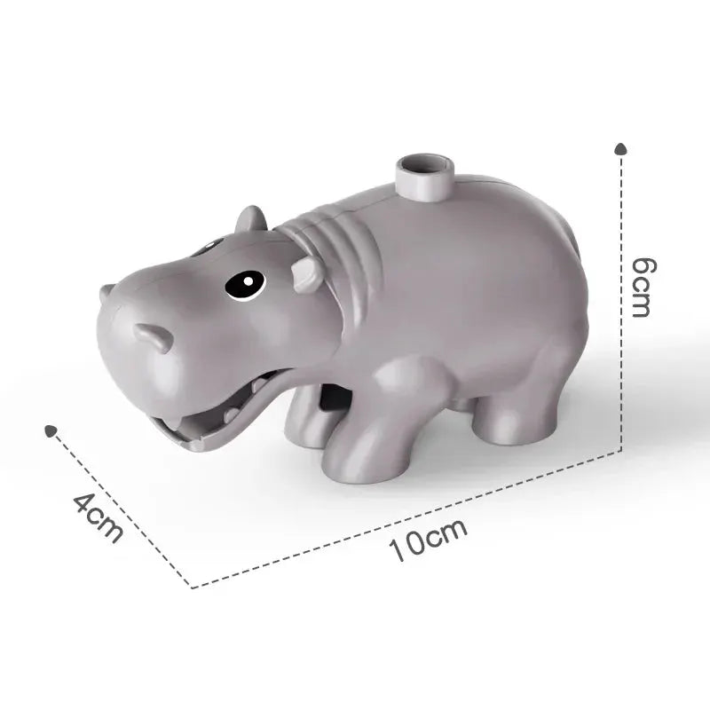 Big Building Blocks Zoo Animals Set Compatible Large Bricks For Kids Fun Assembly Toys Party Gift