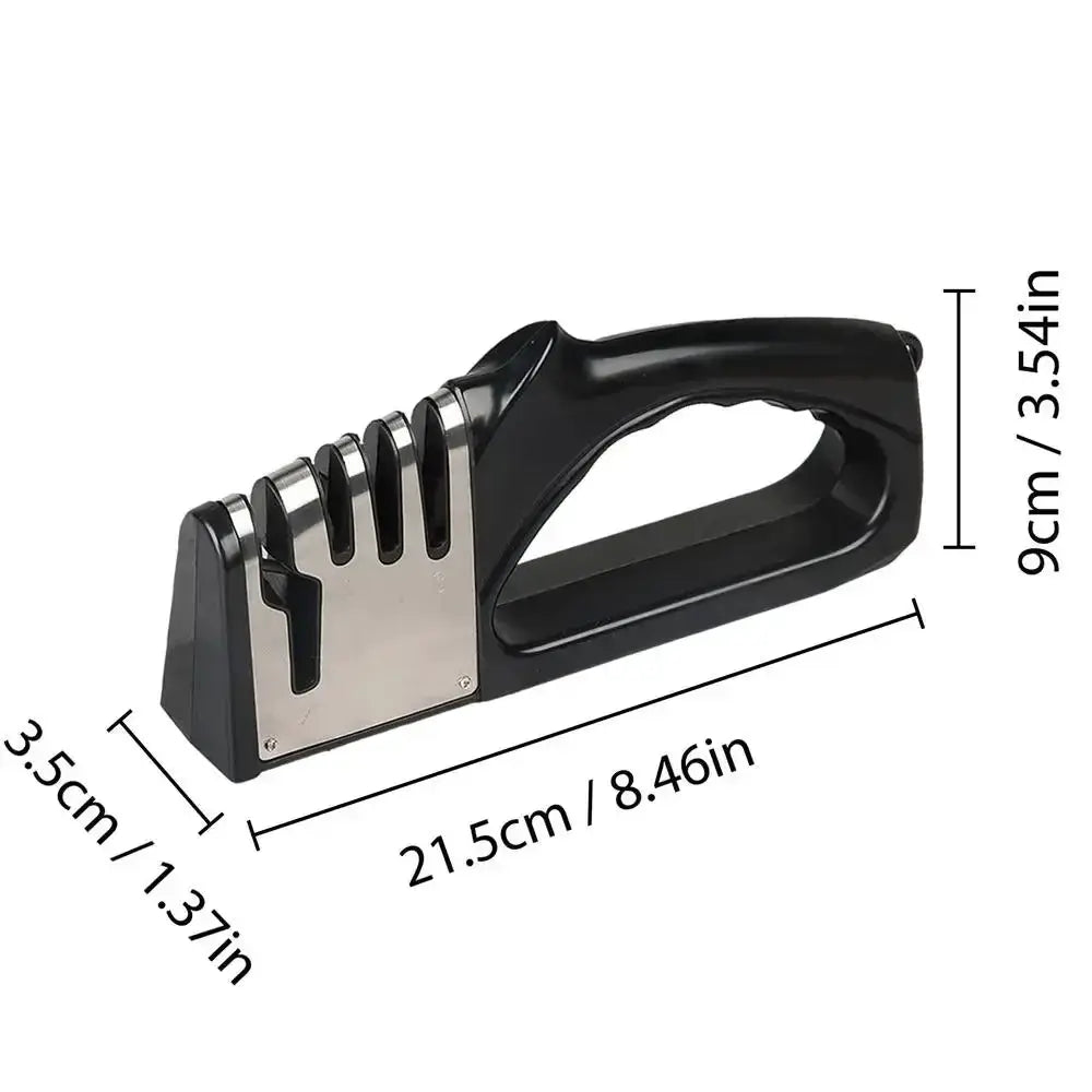 Kitchen 4 Segment Knife Sharpener Multifunctional Portable Non Slip Base For Household Kitchen Gadgets Accessories