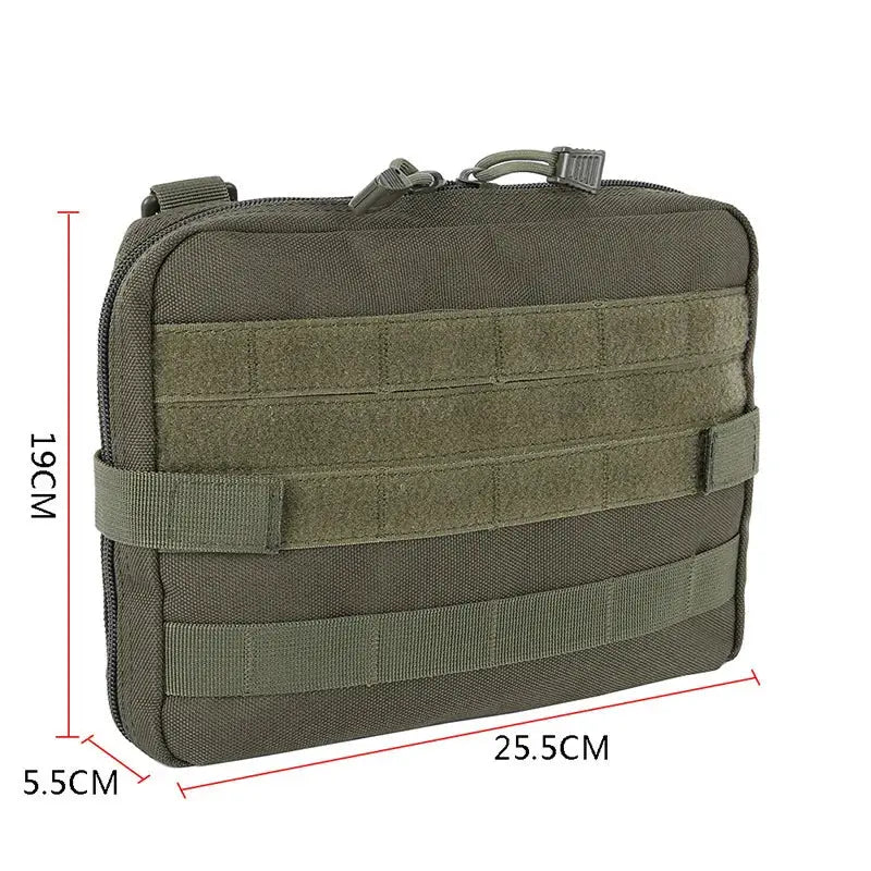 Molle pouch bag by Simples Market, olive green tactical EMT/medical EDC pouch with MOLLE straps