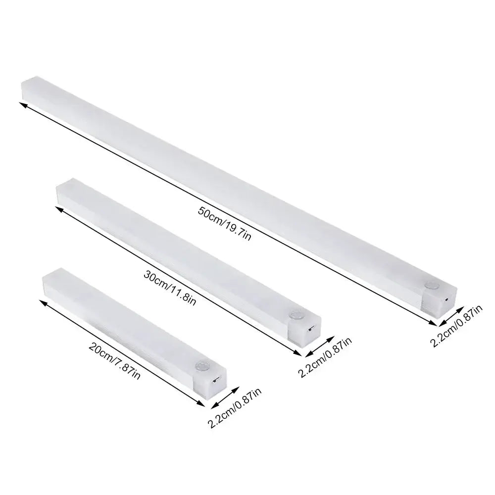 Motion Sensor Wireless LED Night Light USB Rechargeable For Cabinet Wardrobe Staircase Kitchen Backlight