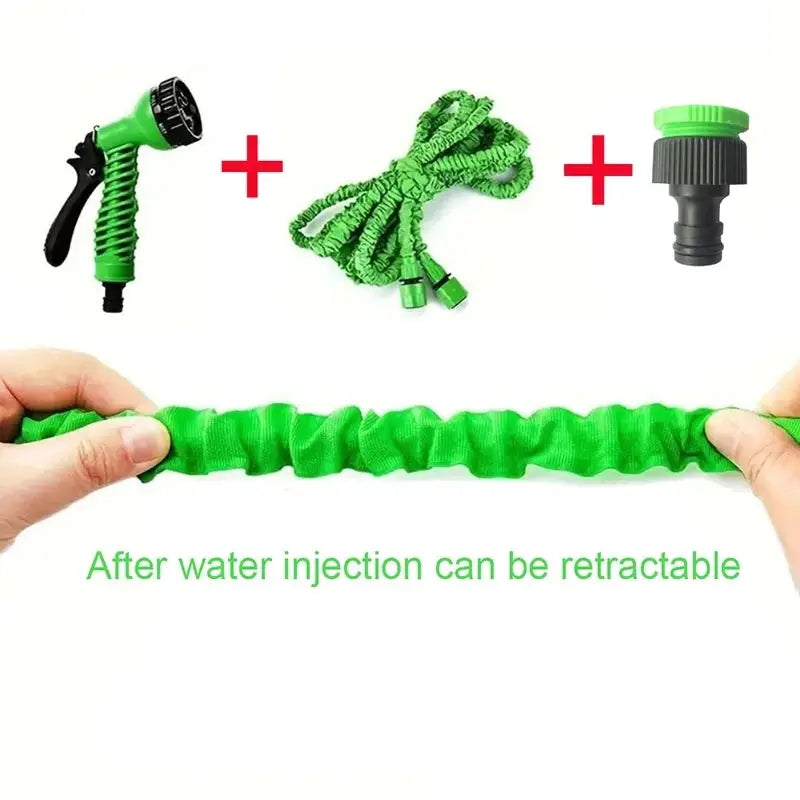 2024 Expandable Magic Hose With High Pressure Car Wash 7 Water Spraying Functions Water Gun Garden Watering Hose