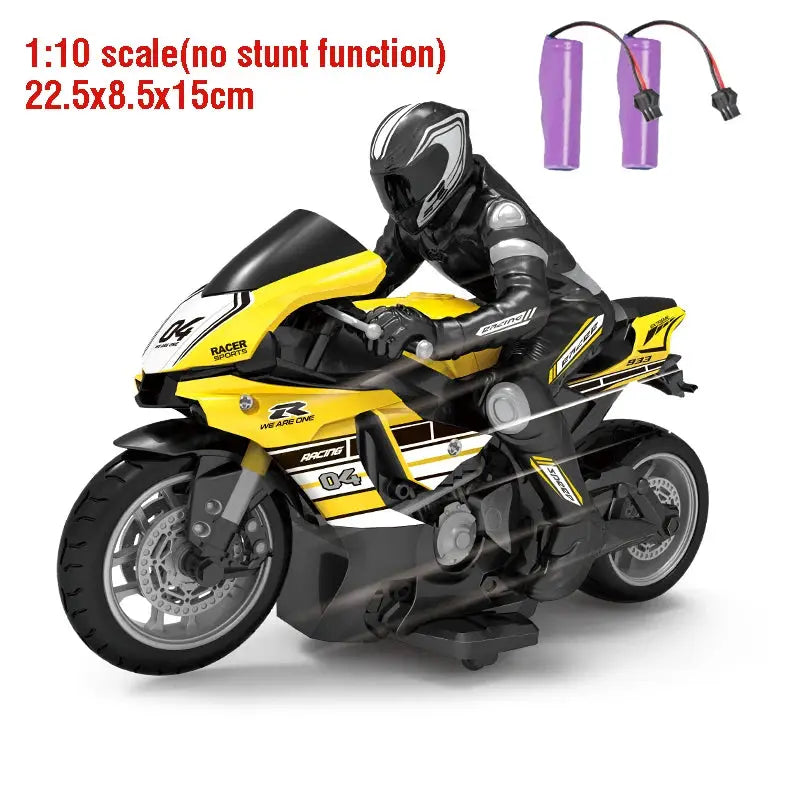 High Speed RC Motorcycle 1-6 and 1-10 Scale Electric Remote Control Bike 4CH Drift Car for Kids