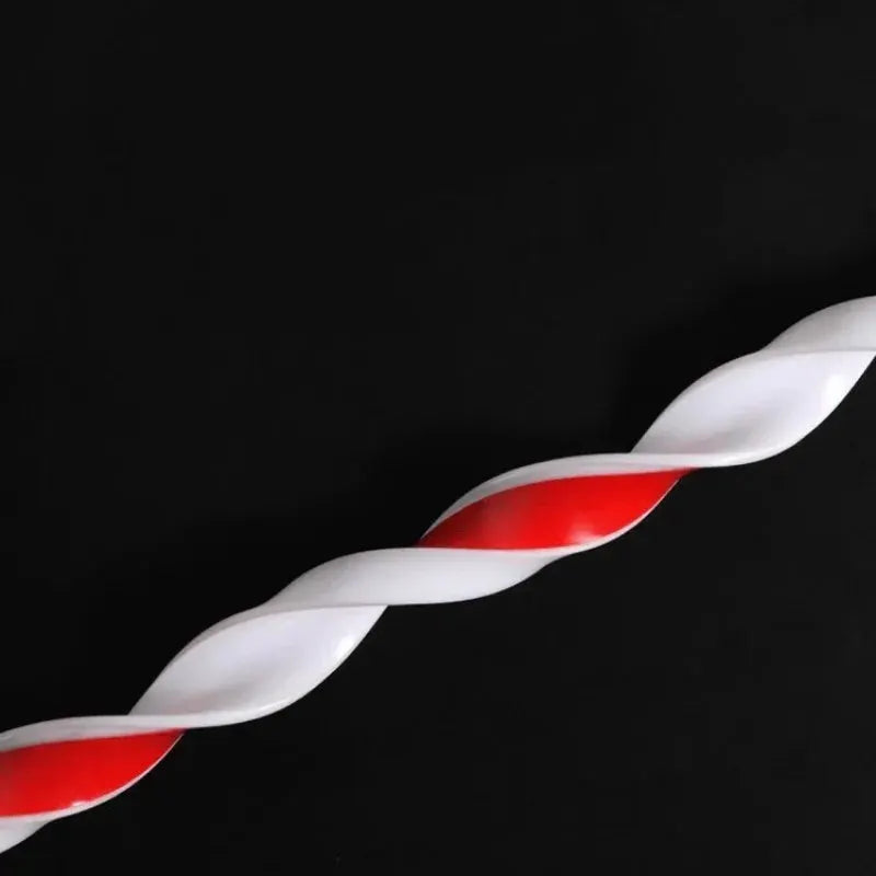 Silicone door seal strip, self-adhesive water barrier with white and red twisted pattern