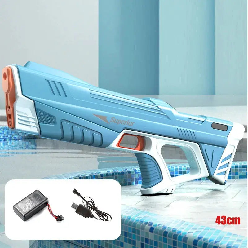 43cm Full Electric Automatic Water Storage Gun Toy For Kids Boys Beach Summer Outdoor Battle Game
