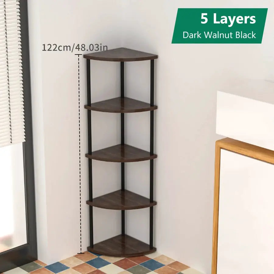 Wall Corner Shelf Storage Rack With Tiers For Living Room Kitchen Bedroom Bookshelf Plant And Flower Display 3 4 5 6
