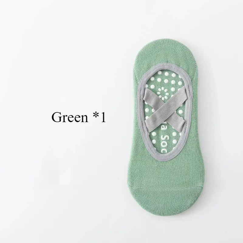 Three Pairs Professional Women Yoga Socks Silicone Anti Slip Backless Breathable Bandage For Yoga Pilates Ballet Sport