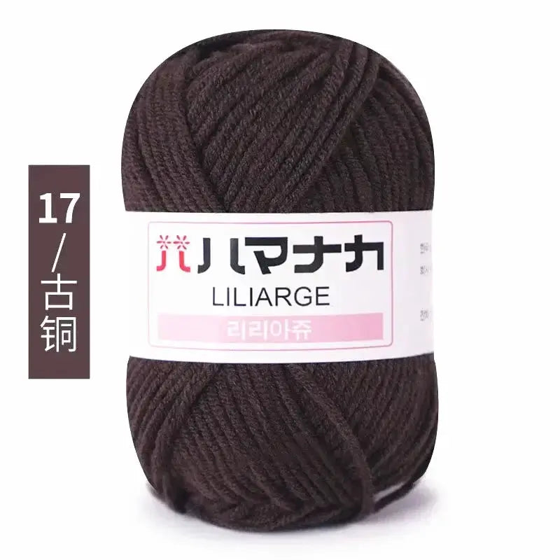 Milk Sweet Soft Cotton Baby Yarn Bamboo Blend Velvet Thick Wool For Hand Knitting And Crochet DIY Sweaters