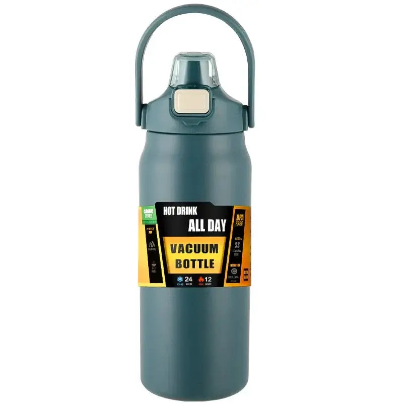 Outdoor Stainless Steel Vacuum Insulated Thermos Mug With Straw