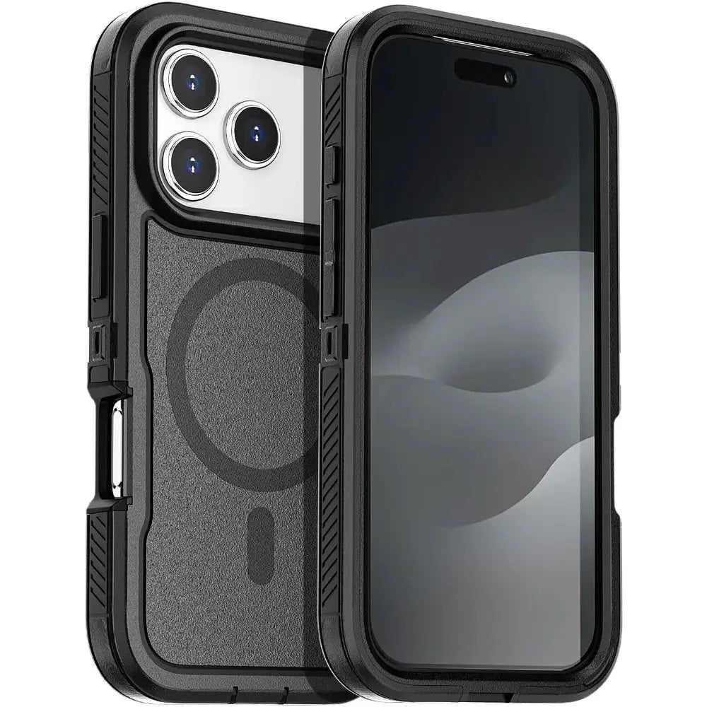 Simples Market Matte Clear Magnetic OTT phone case for iPhone 13–17 Pro Max; anti-slip grip and wireless charging