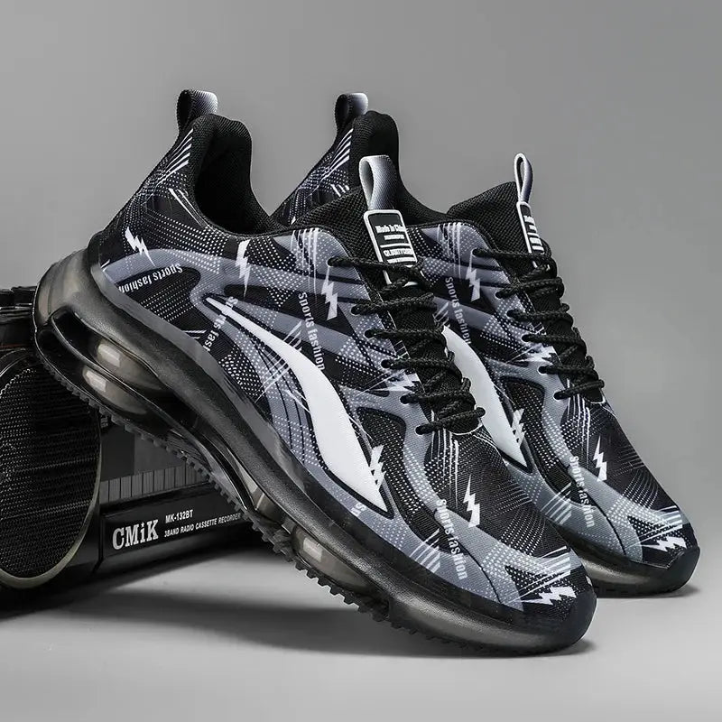 Men's Fashionable Basketball Shoes With Air Cushioning Breathable Non Slip Shock Absorbing For Outdoor Activities
