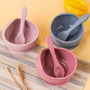 2 Piece Silicone Sucker Bowl Set For Infants And Toddlers With Strong Suction Base For Spill Free Mealtime