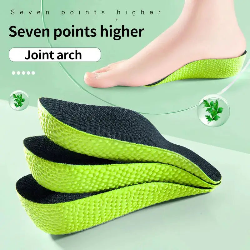 Memory Foam Height Increase Insoles For Men And Women Arch Support Flat Feet Orthopedic Heel Lift Insole Sneakers