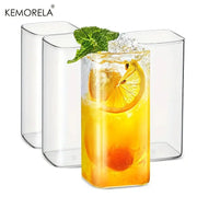 4 Pack Thin Highball Glasses 15oz And 19oz Clear Tall Drinking Glasses For Water Juice Beer Cocktails