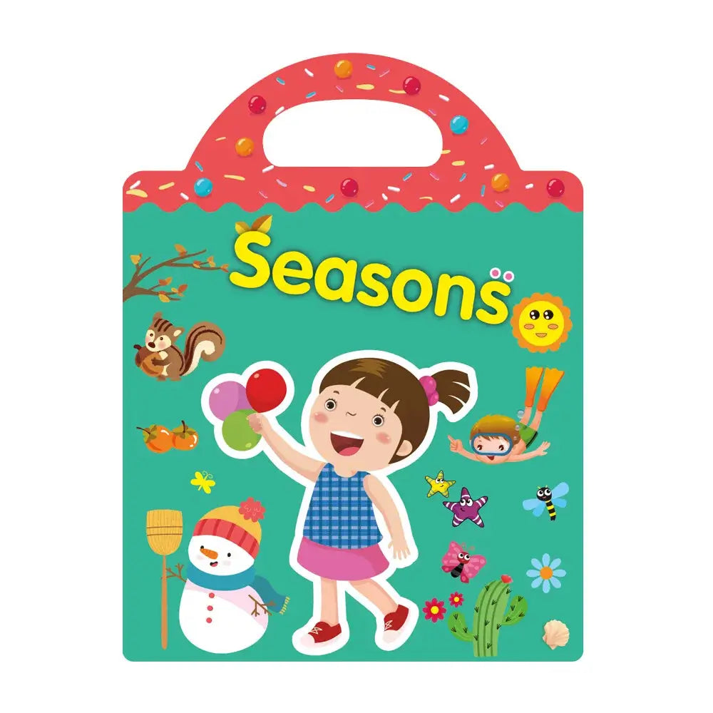 Reusable Scene Sticker Books For Kids Diy Puzzle Stickers Cartoon Animals Learning Cognition Toys Gift