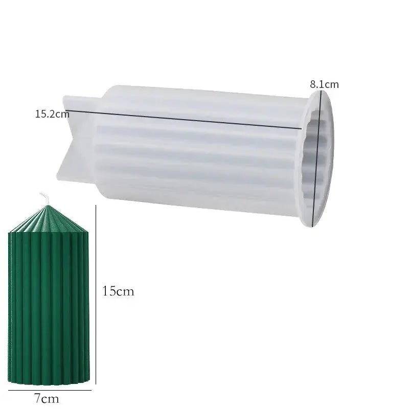 Cylindrical Silicone Candle Mold For DIY Aromatherapy Candles Soap Resin Plaster Crafts 12.1 x 5 x 5 cm - Simples Market