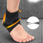 Ankle brace support compression sleeve, Simples Market, black with yellow wrap, breathable for running