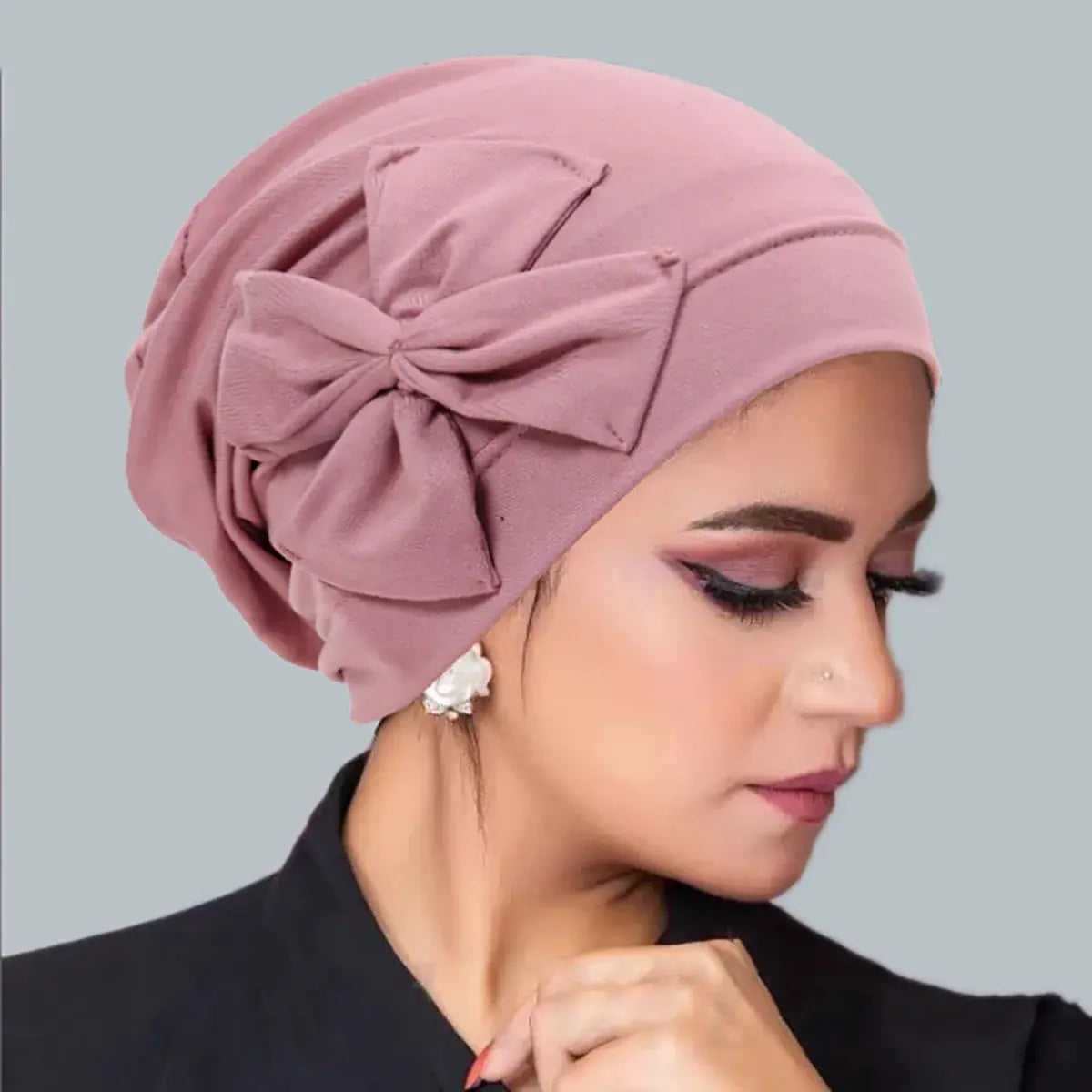 ZenithCare Inner Hijab Bowknot Turban For Women Lightweight Chemo Headwrap And Hair Loss Comfort