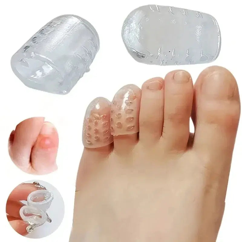 Silicone Finger Toe Cap Protector Sleeve Toe Tube Corn Relief Pain Blisters Bunion Correction Foot Care