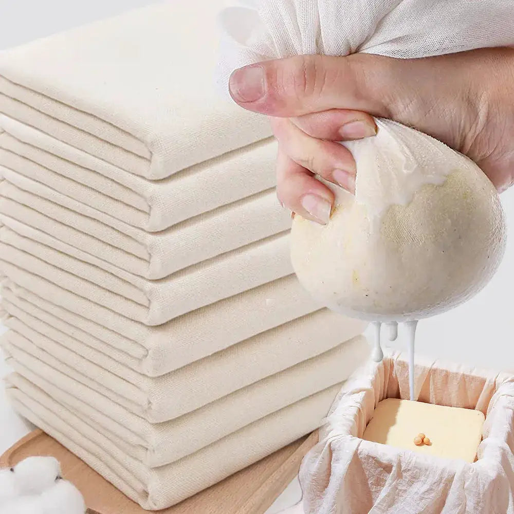 Reusable Nut Milk Bag Made From Unbleached Cotton Cheesecloth For Cheese Yogurt Tofu Filtration And Fine Mesh Straining