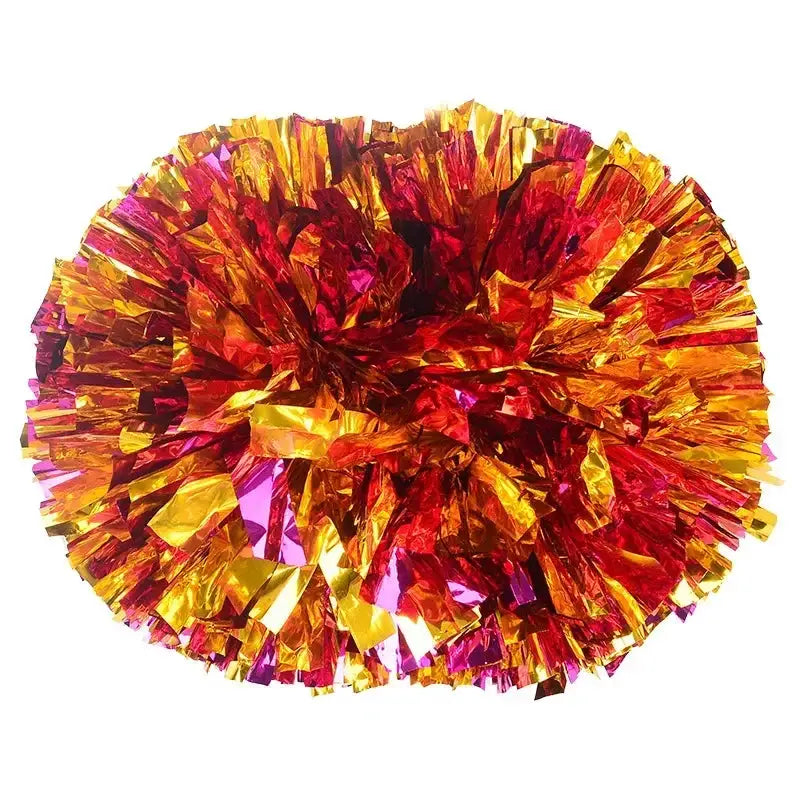 Large Cheerleading Pom Poms With Handle Cheer Balls Big Gold Silver Red Yellow Blue For Women And Kids Accessories