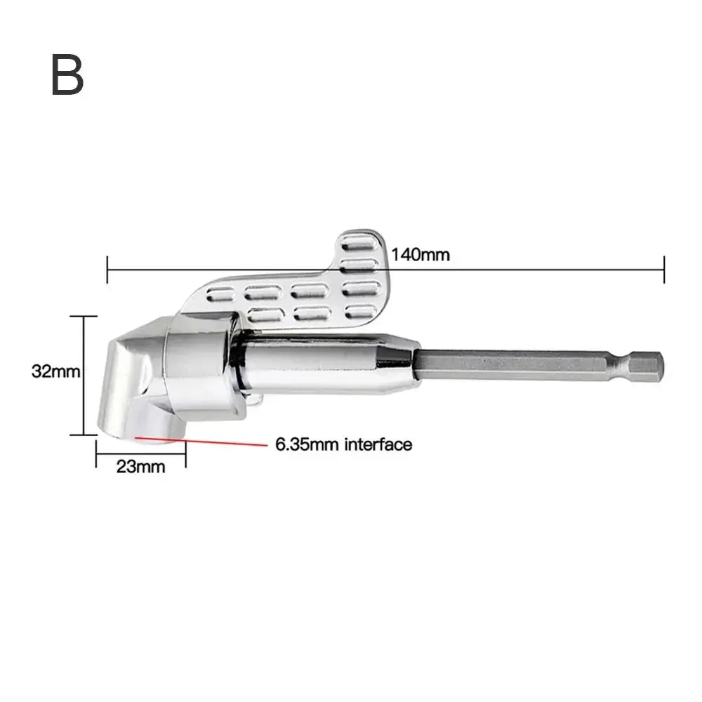 105 Degree Right Angle Drill Adapter With Flexible Shaft Extension Magnetic Bit Socket For Screwdrivers And Power Drills