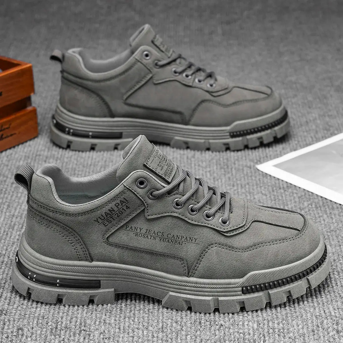 Mens Casual Sports Shoes for Outdoor Hiking Comfort and Trendy Street Fashion Footwear