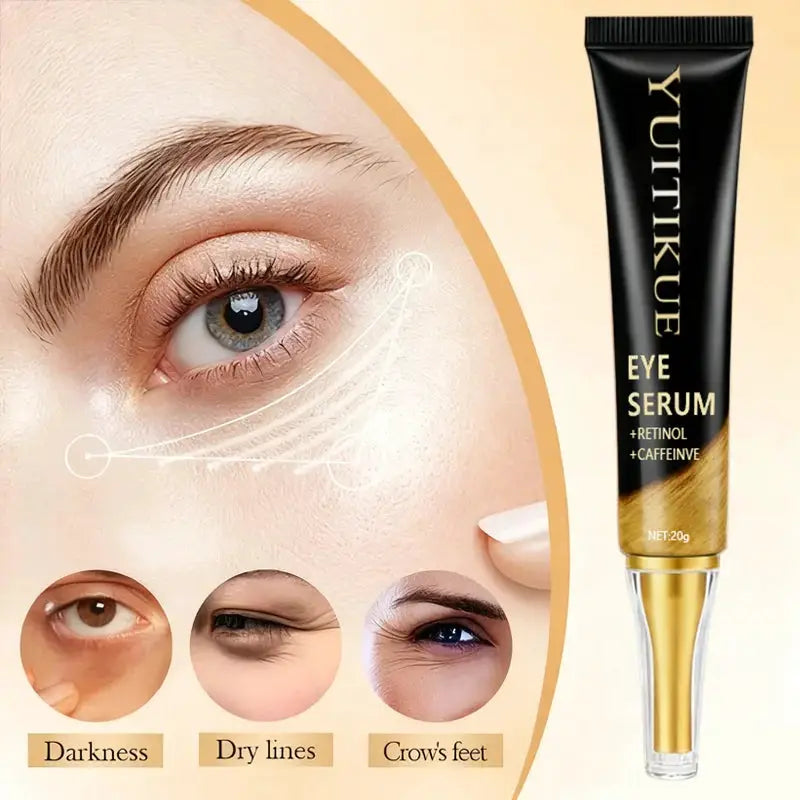 YUITIKUE Caffeine Eye Cream 20g Fast Acting Firming And Lifting Energized Eye Area Day Night Use Reduces Puffiness