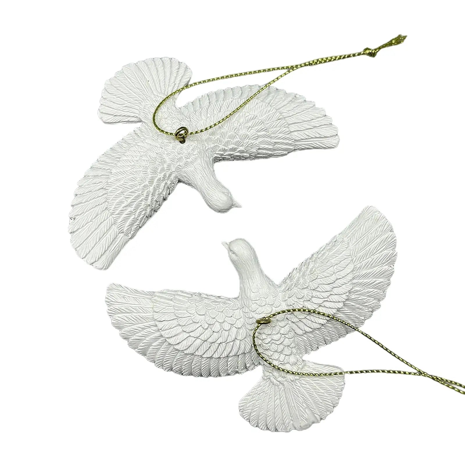 Style Friendship Doves Resin Christmas Ornament Set Two Doves Home Decor Tree Ornament Gift For Someone Special