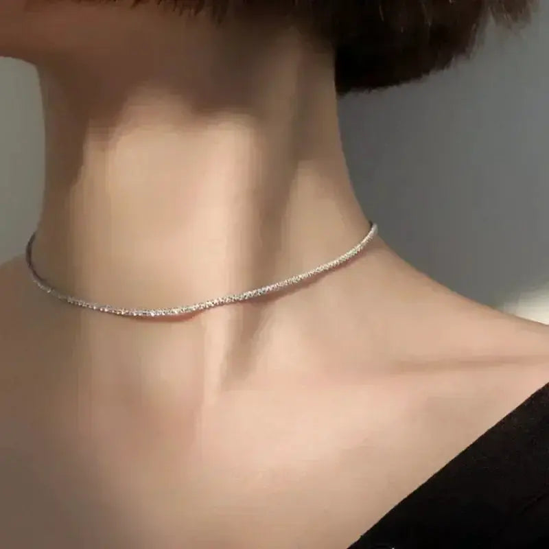 Clavicle Necklace for Women Choker Style Fashion Jewelry Pendant for Wedding Party Birthday Gift