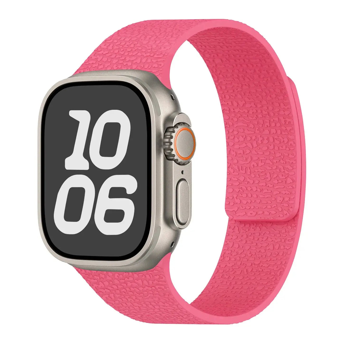 Silicone magnetic strap for Apple Watch bands, pink, Simples Market, fits 40–49mm models