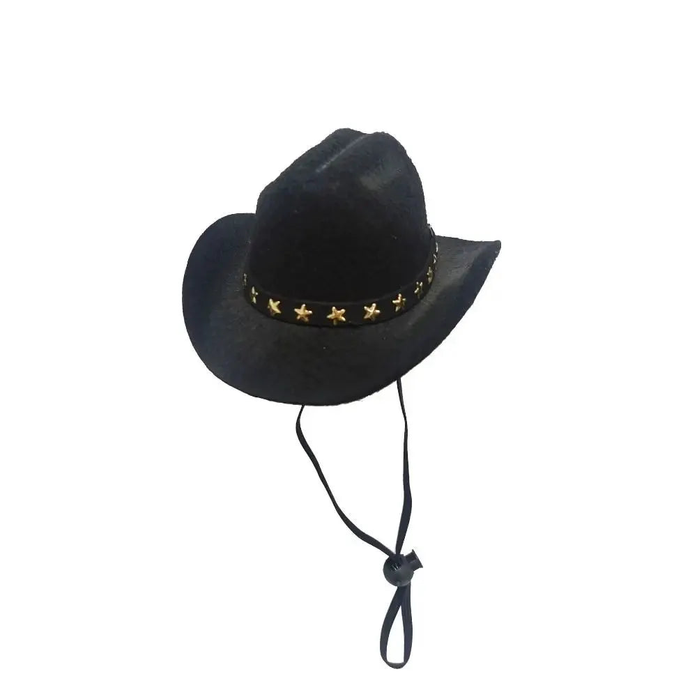 Adjustable Funny Pet Cowboy Hat For Dogs And Cats Outdoor Summer Headwear Accessory