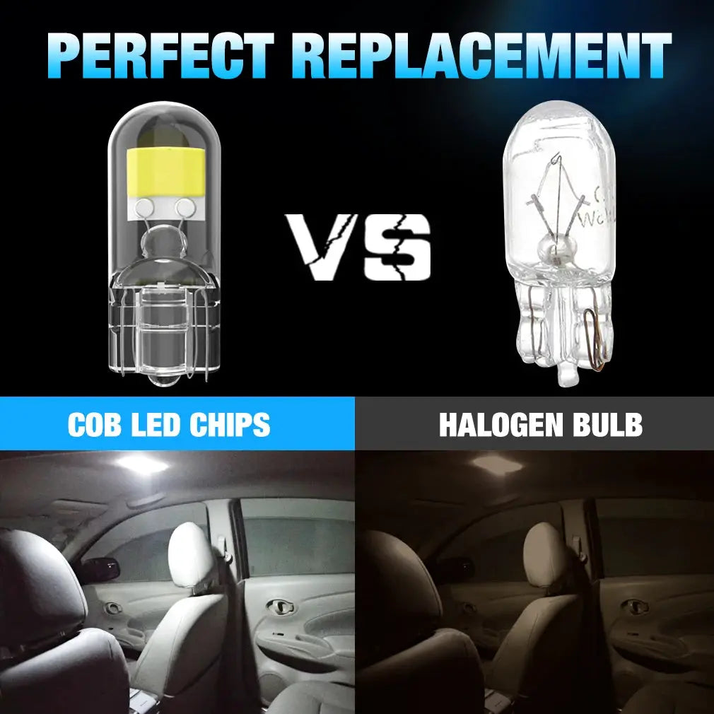 2 Or 6 Pack W5W T10 LED Bulbs Canbus Sapphire COB Drive Free 6000K Car Interior Dome Reading
