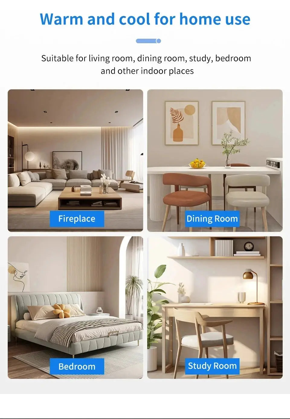 2-in-1 ceiling fan lamp by Simples Market; 3 speeds, dimmable LED, E27 base for living room, dining room, bedroom, study.