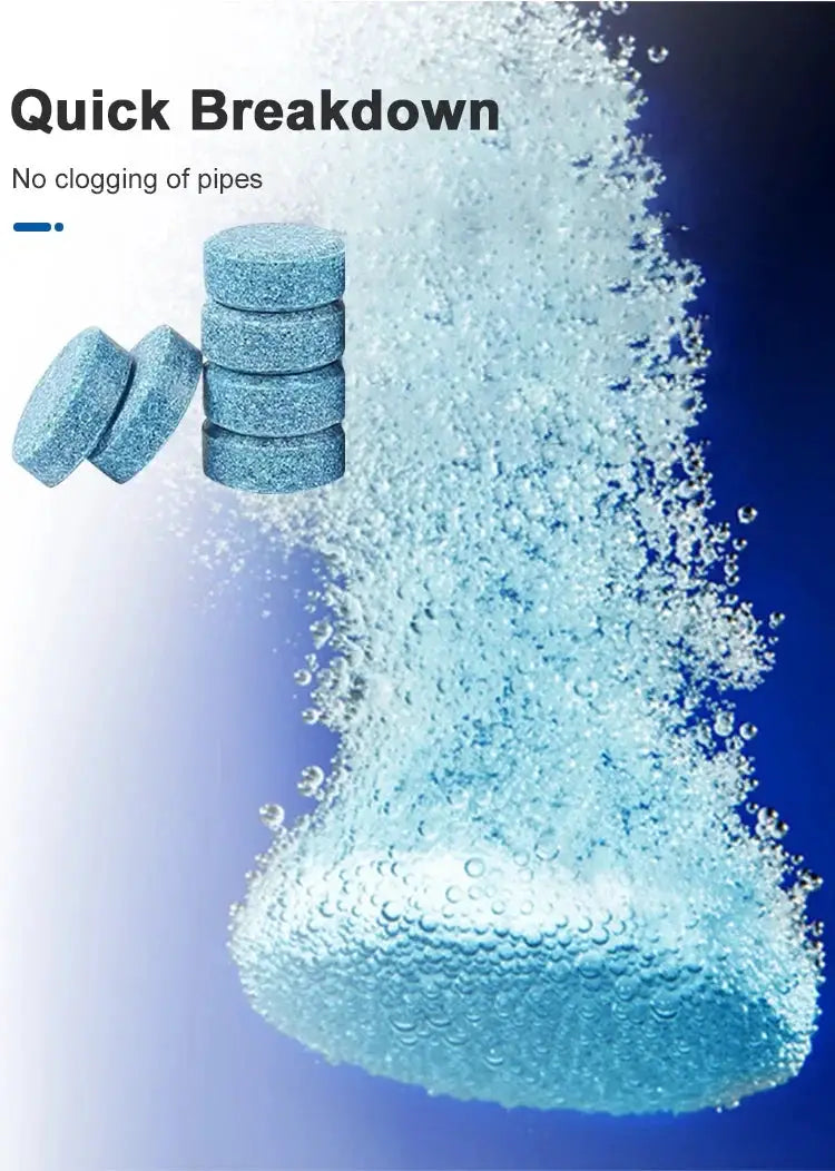 Simples Market car windshield washer fluid tablets; six blue effervescent tablets