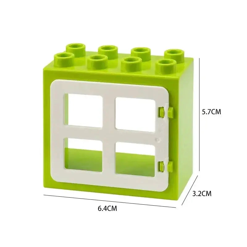 Big Building Blocks Houses Kit With Doors Windows Walls And Roof Compatible With Large Bricks Boys And Girls Toy Gifts