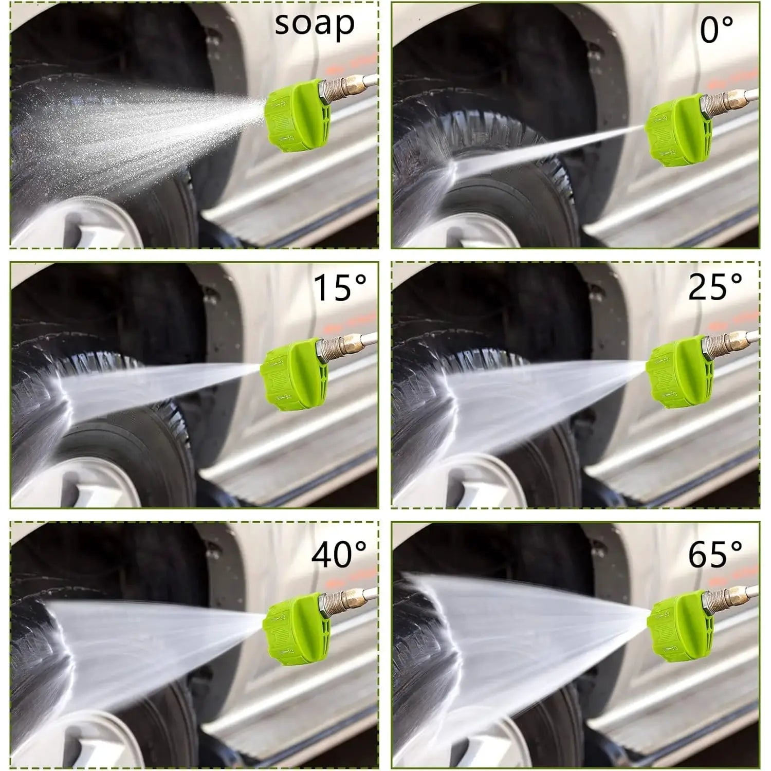 6 In 1 High Pressure Car Wash Nozzle 14 Inch Design With One Quarter Inch Quick Connector Fits Most Pressure Washers