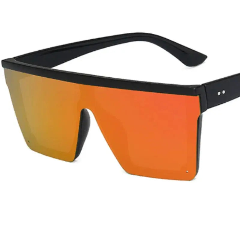 Unisex Large Frame One Piece Sunglasses Retro Style 2024 Trendy Driving Street Photography Eyewear