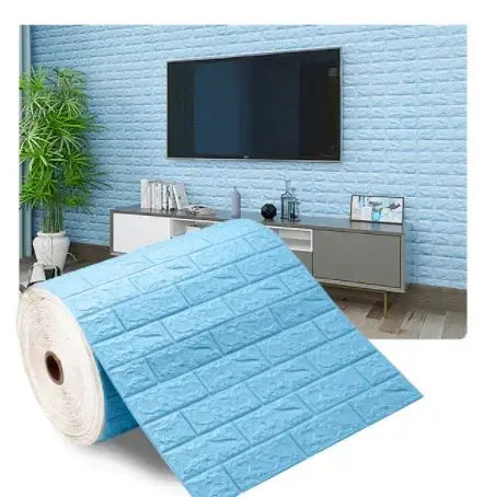 Retro Brick Wall Decor Self Adhesive 3D Brick Pattern Wall Sticker Roll PE Foam Wallpaper For Quick Room Update
